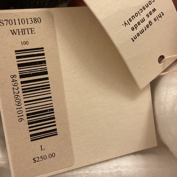 Mara Hoffman 100% Organic Cotton Halter Dress Gauzy Sz L NEW White - Picture 8 of 8